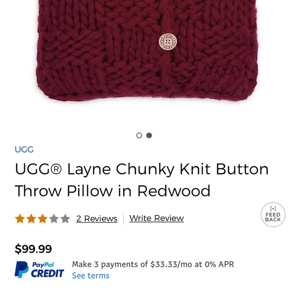 Ugg Pillow NEW with tag! - Picture 2 of 4